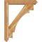 Ekena Millwork Merced Arts and Crafts Rough Sawn Bracket w/ Offset Brace, Western Red Cedar, 6"W x 32"D x 40"H BKT0604X32X40MRC03RWR - alternate 2